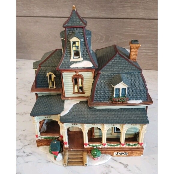 Trim A Home Lighted Ceramic Christmas Village Farm House by Walmart No Light - Picture 11 of 13